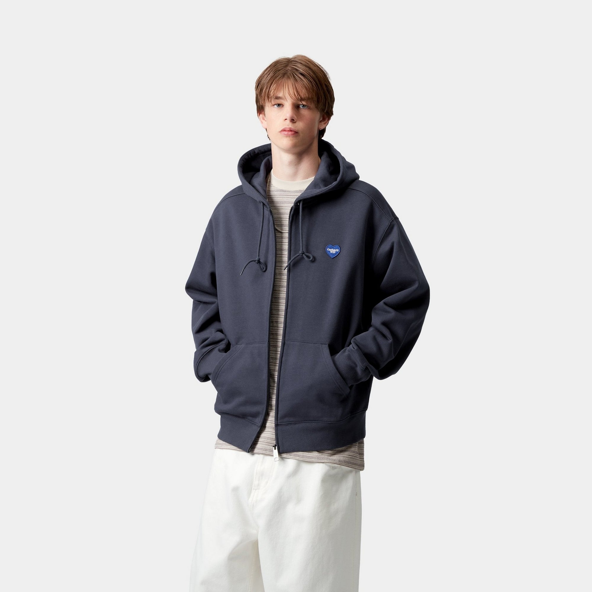 Hooded Heart II Hartt Sweatshirt Jacket - Cozy Blue Pullover for Women | Perfect for Casual Outfits, Lounge Wear & Fall Fashion