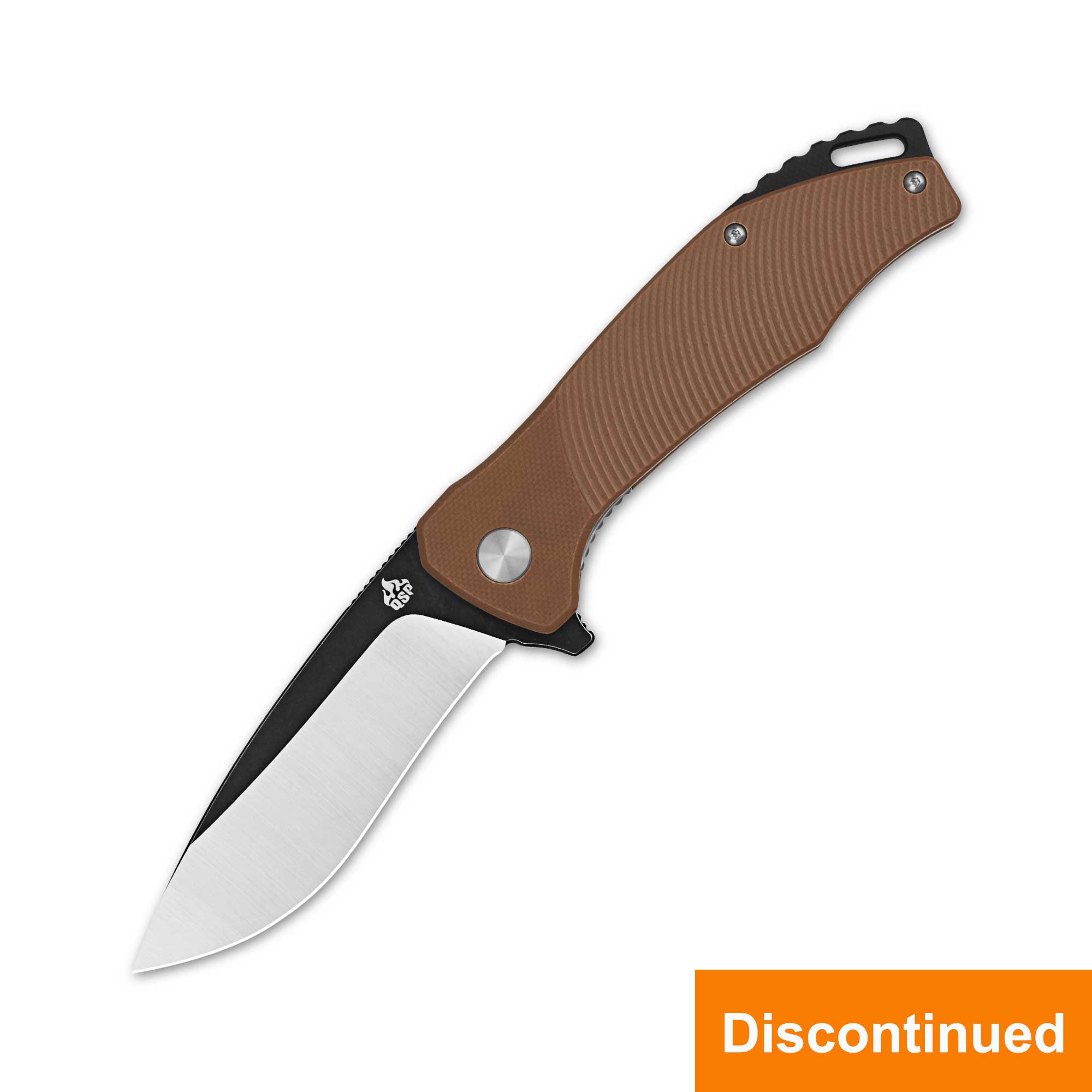QSP Raven Liner Lock Pocket Knife - D2 Steel Blade, Brown G10 Handle - EDC, Outdoor, Camping & Everyday Carry Knife