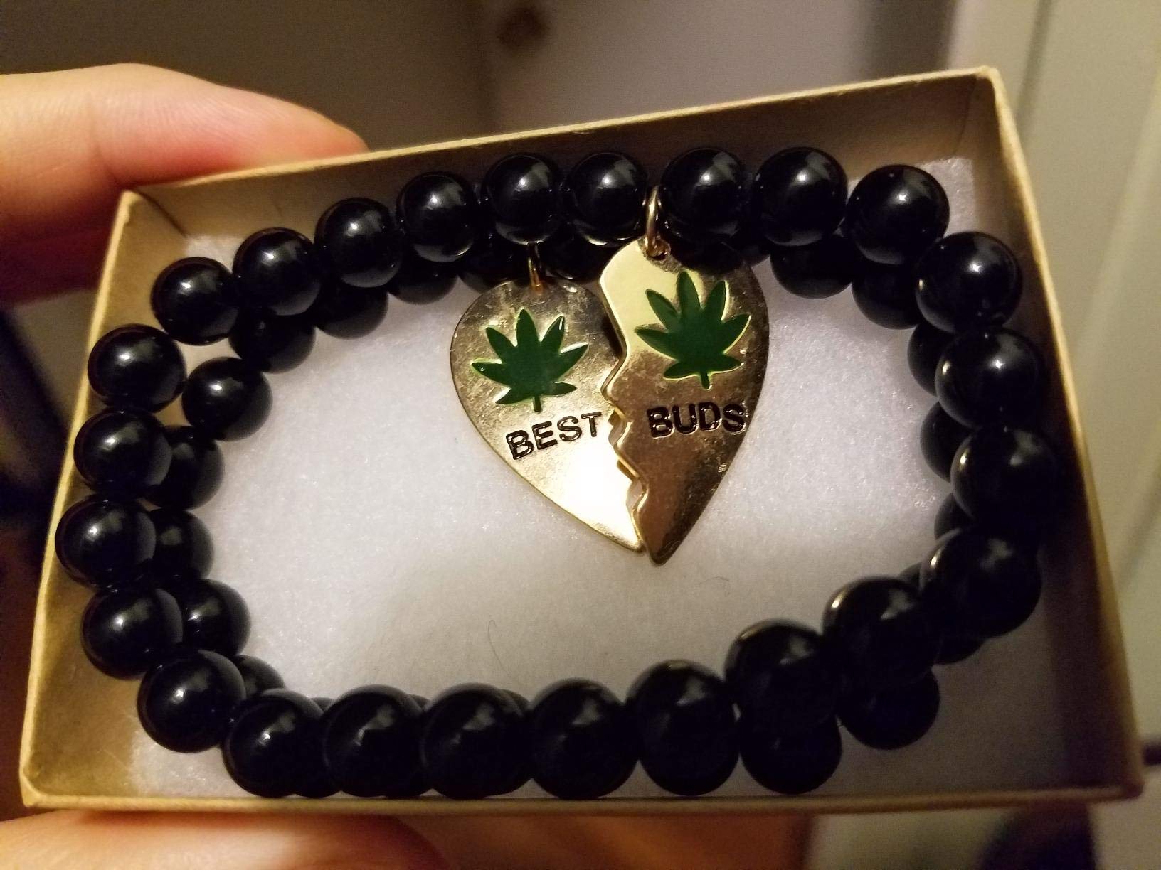 Best Buds Weed 420 Matching Bracelets - BFF Jewelry for Cannabis Lovers
