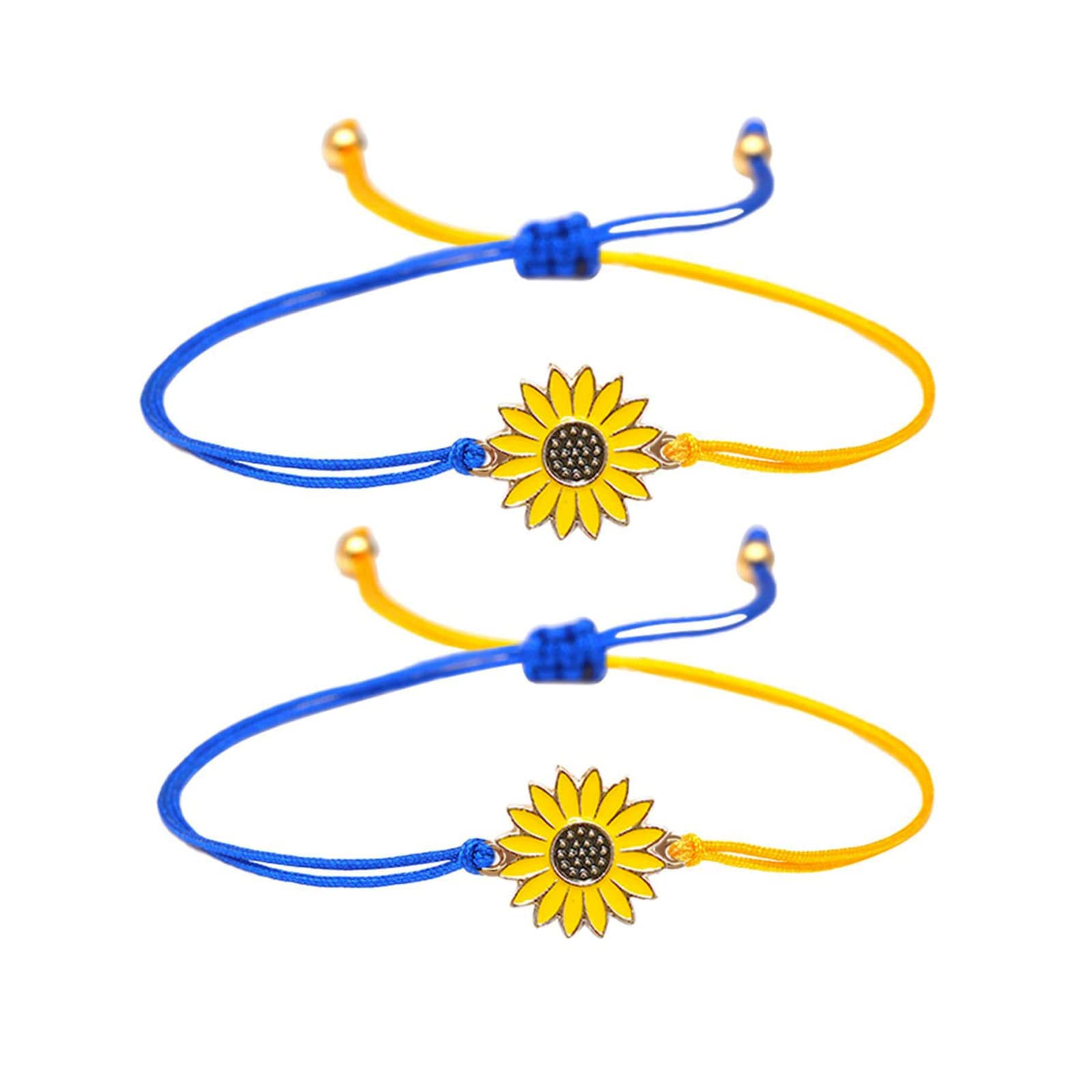 **Boho Sunflower Friendship Bracelet - Handmade Pinky Promise Jewelry Gift for Best Friends, Teen Girls, Couples & Family - Perfect for Birthdays, Anniversaries & Everyday Wear**