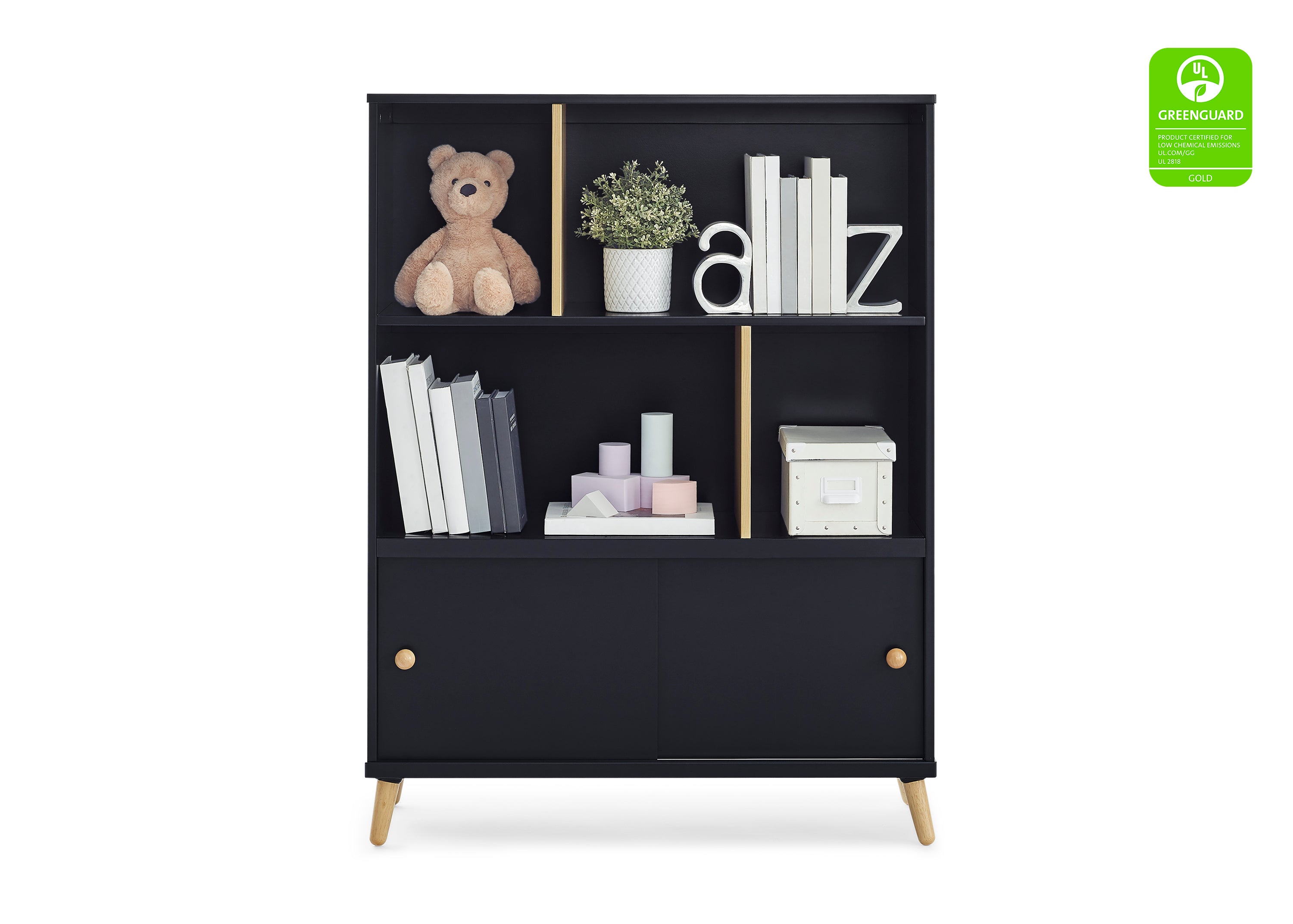 Hudson Bookcase with Greenguard Gold Certification - Modern Bookshelf for Home, Office & Library Storage