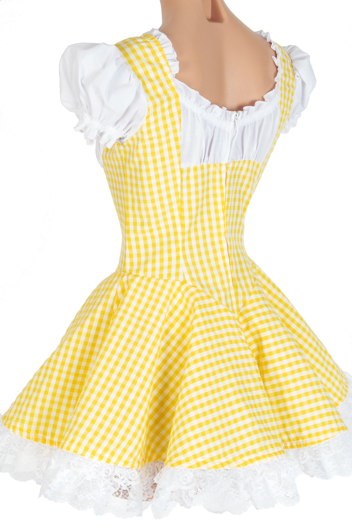 Stylish Gingham Lace-Up Ruffle Dress for Women - Summer Floral Print Party Dress | Perfect for Weddings, Garden Parties & Date Nights
