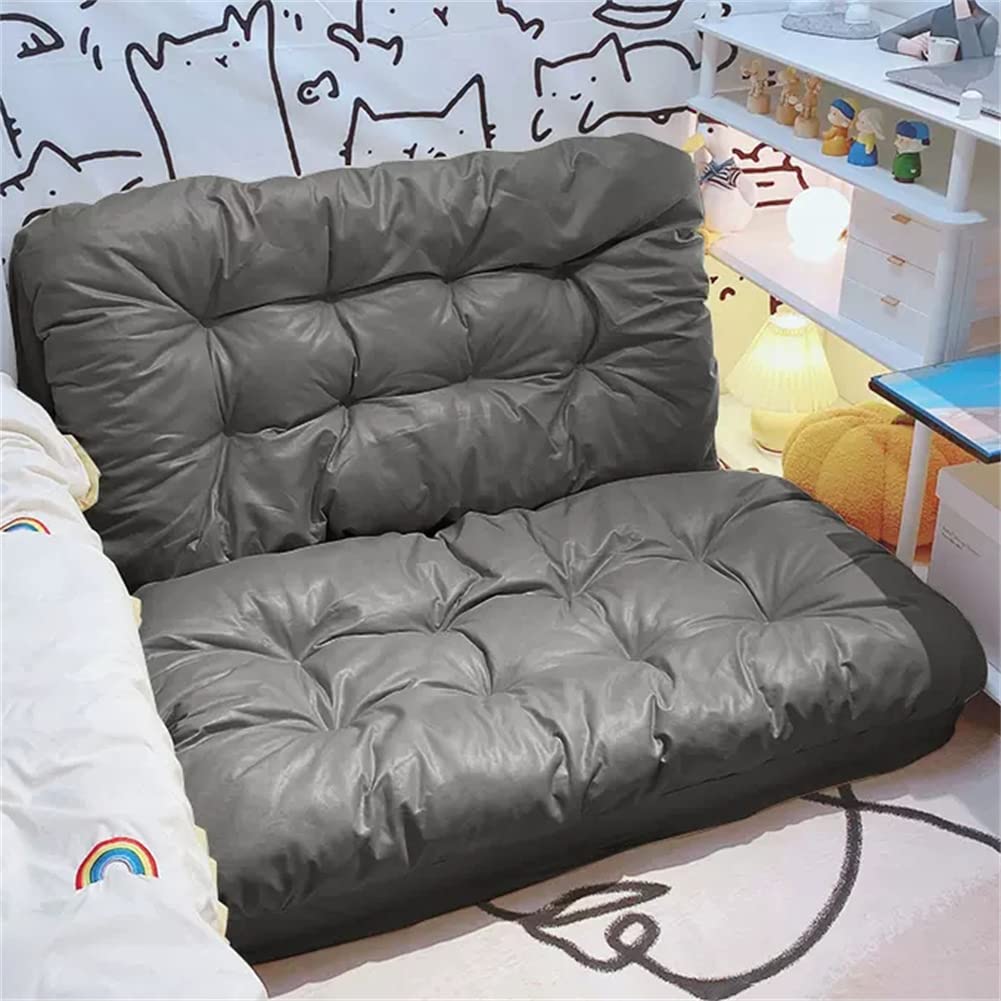 Adjustable Folding Lazy Sofa Chair - 5-Level Reclining Floor Lounger with Padded Sleeping Mat for Living Room & Bedroom - Dark Gray (120×70×75cm) - Perfect for Relaxing, Napping, Movie Nights & Small Space Living