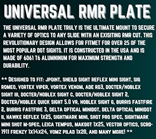 ADE Universal Red Dot Mounting Plate Adapter - Convert RMR/SRO Footprint Optics to Fit ADE RD3, Vortex Venom/Viper, Burris Fastfire & Shield Red Dots - Perfect for Pistol Optics & Firearm Accessories