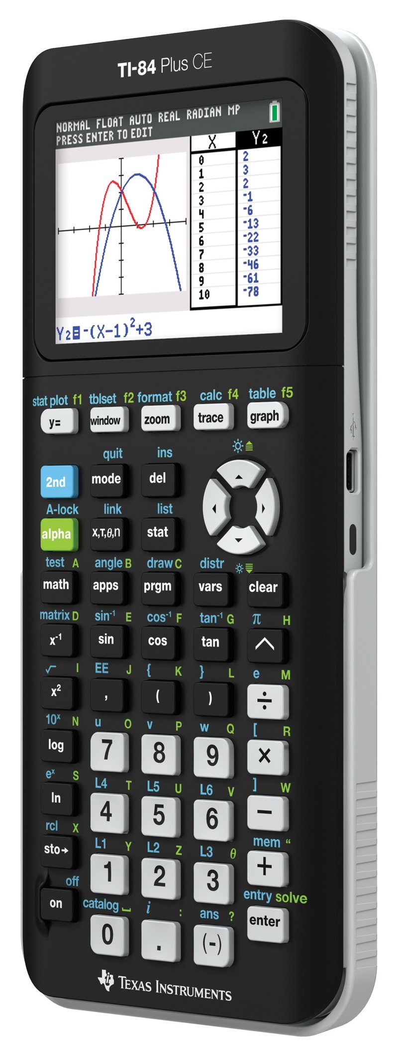 Texas Instruments TI-84 Plus CE Graphing Calculator - Black (Frustration-Free Packaging) for High School & College Math, Engineering & Science Classes