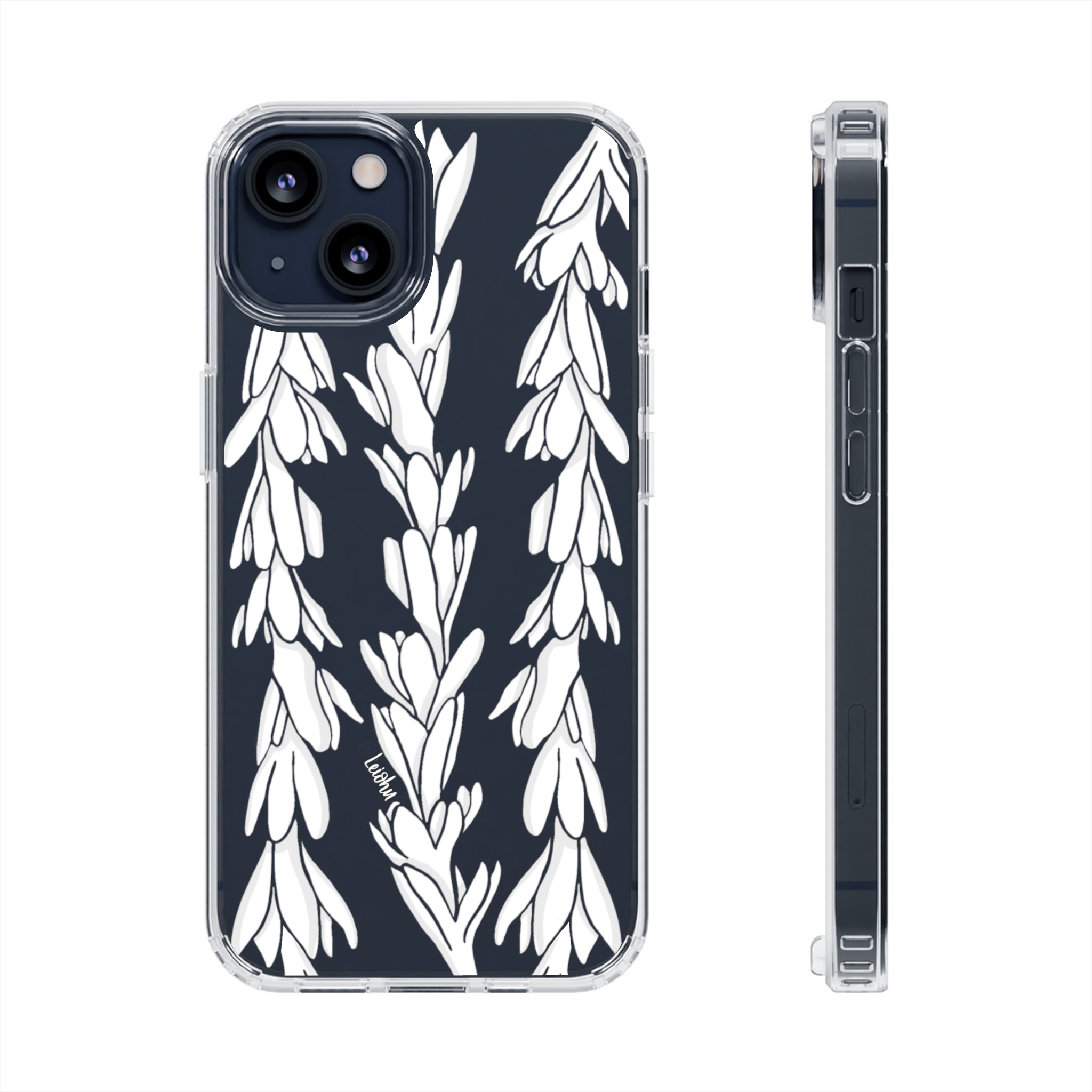 Premium Tuberose Lei Clear Phone Case - Shatterproof & Slim Design for iPhone & Samsung | Perfect for Hawaiian Luau, Beach Parties & Tropical Vacations