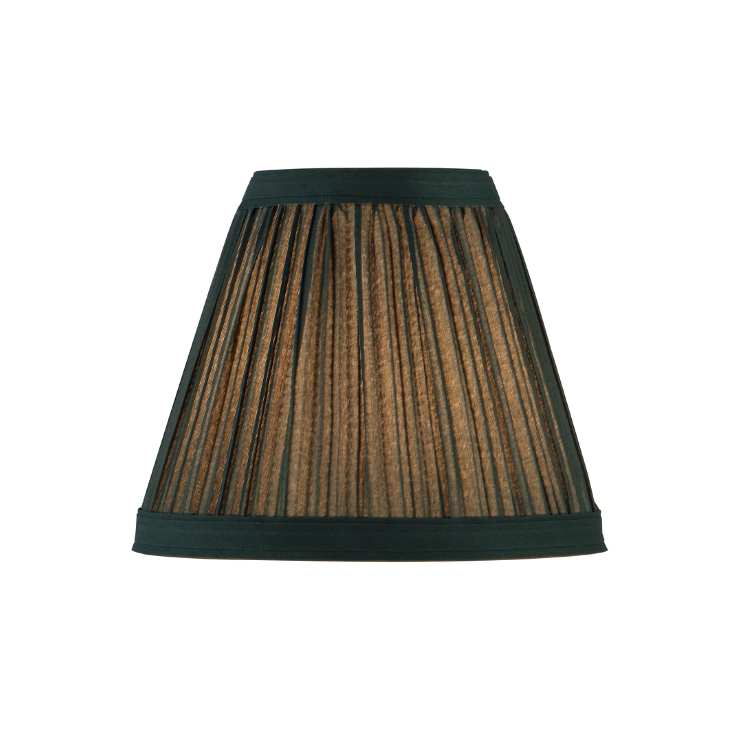 Aspen Creative 33123-2 Small Pleated Empire Chandelier Clip-On Lamp Shade, Hunter Green, 3