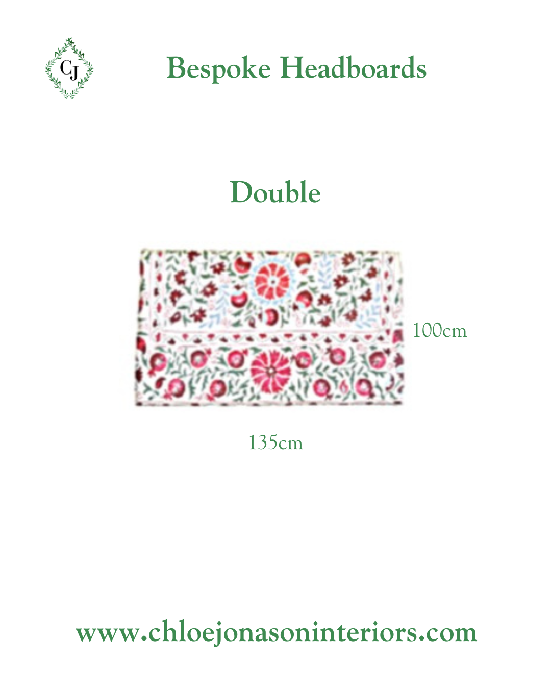 Suzani Embroidered Queen Size Headboard - Boho Chic Bedroom Decor for Master & Guest Rooms