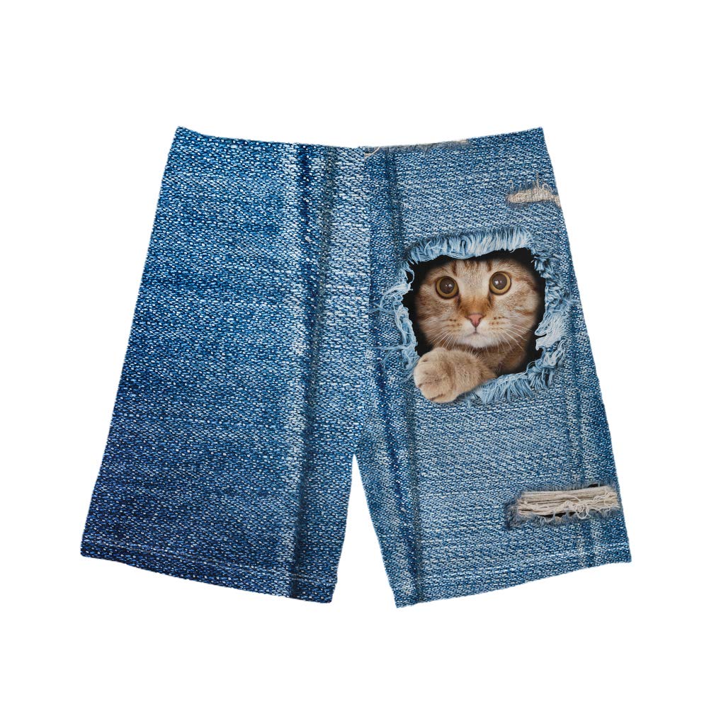 UNICEU Boys Swim Shorts with Cartoon Shark & Dolphin Print - Quick Dry Boardshorts for Kids 5-14 Years - Perfect for Beach, Pool & Summer Water Activities