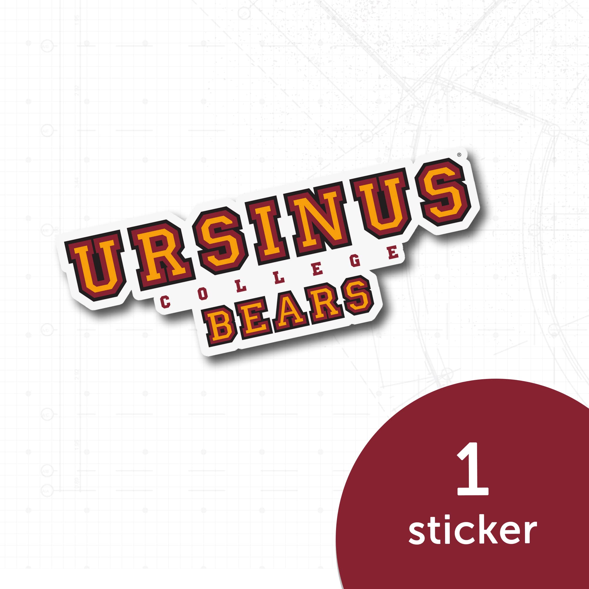 Desert Cactus Ursinus College Sticker - Vinyl Decal for Laptop, Water Bottle, Car & Scrapbook - Waterproof & Durable - Perfect for College Students, Alumni & Fans (IND 00009a)