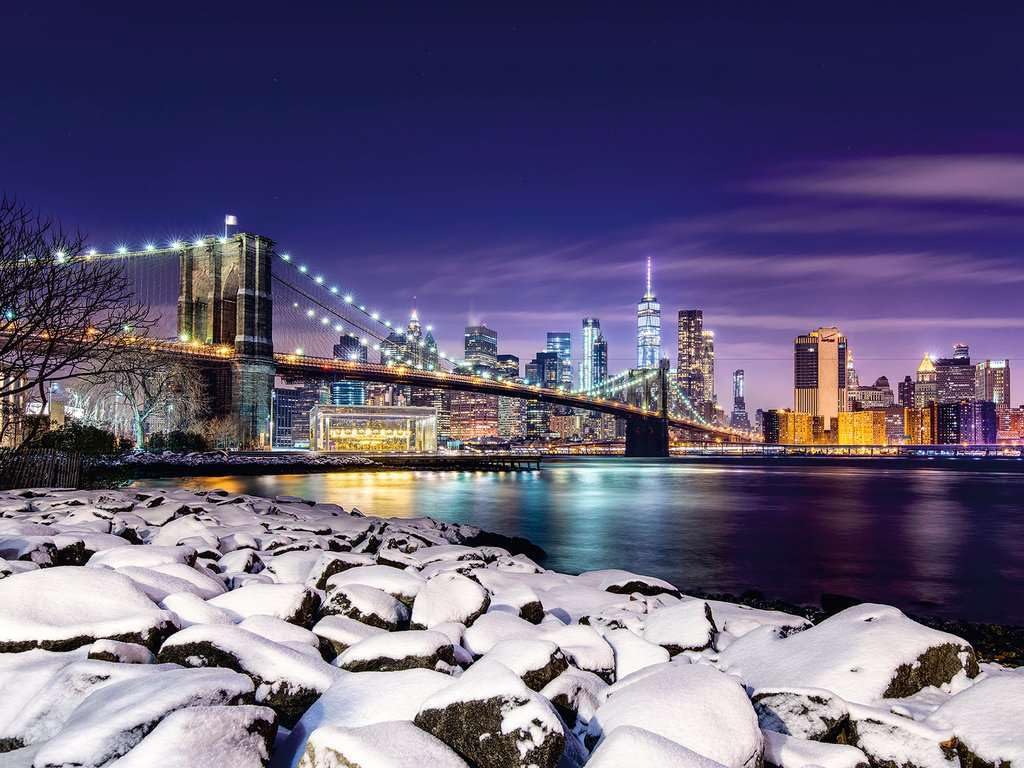 Ravensburger New York Winter Puzzle - 1500 Piece Jigsaw Puzzle for Adults, Landscape Puzzle 80x60cm with Puzzle Glue for Framing - Perfect for Home Decor, Relaxation & Family Game Night