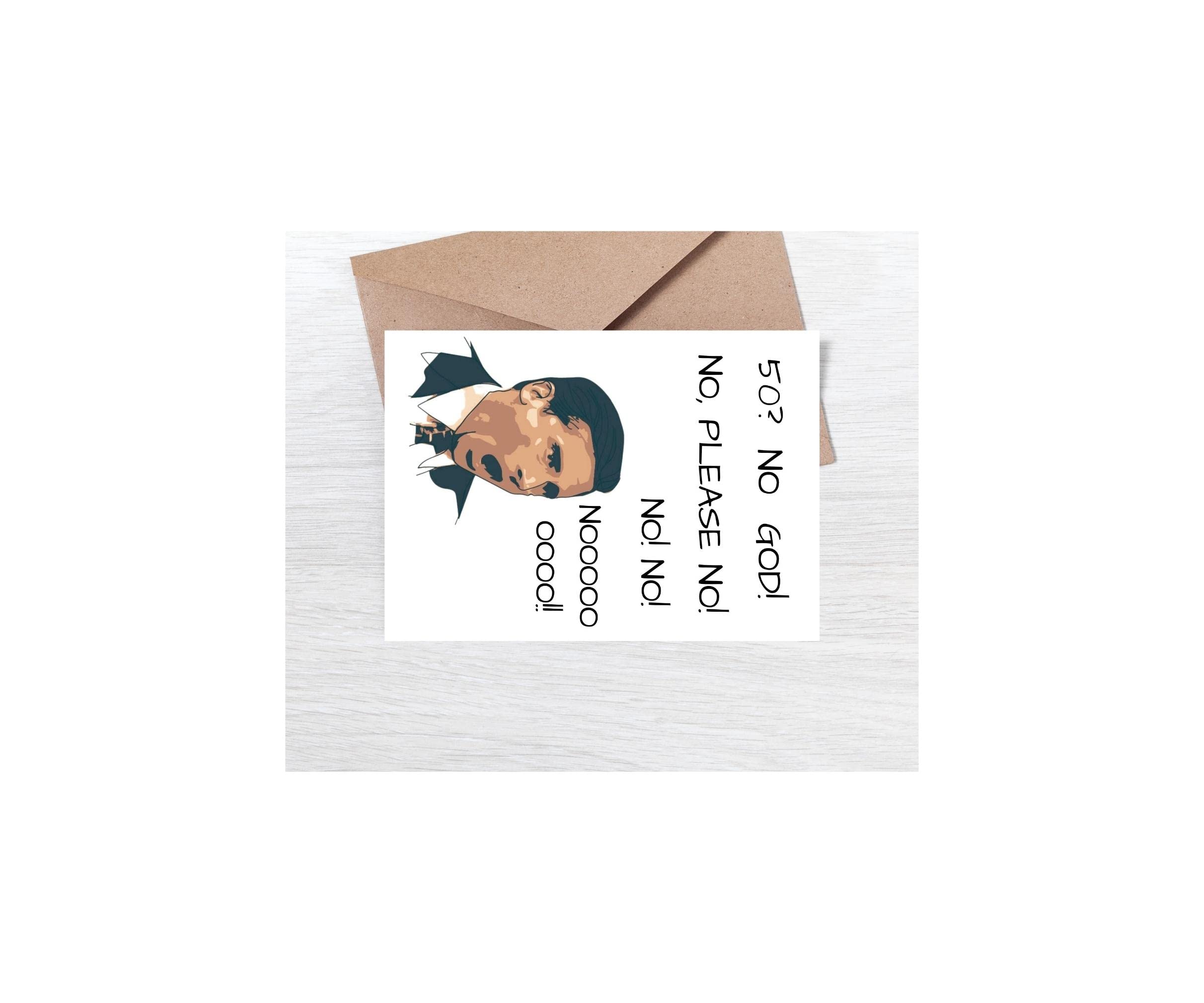 Michael Scott Inspired 50th Birthday Card from The Office - Funny Greeting Card for Best Friend, Her or Him | Perfect for Office Fans, Dunder Mifflin Lovers & TV Show Enthusiasts