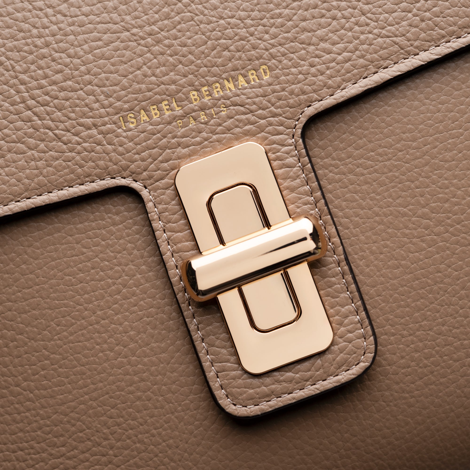 Femme Forte Simone Midi Handbag - Genuine Beige Calfskin Leather Crossbody Purse for Women | Perfect for Work, Travel & Everyday Use