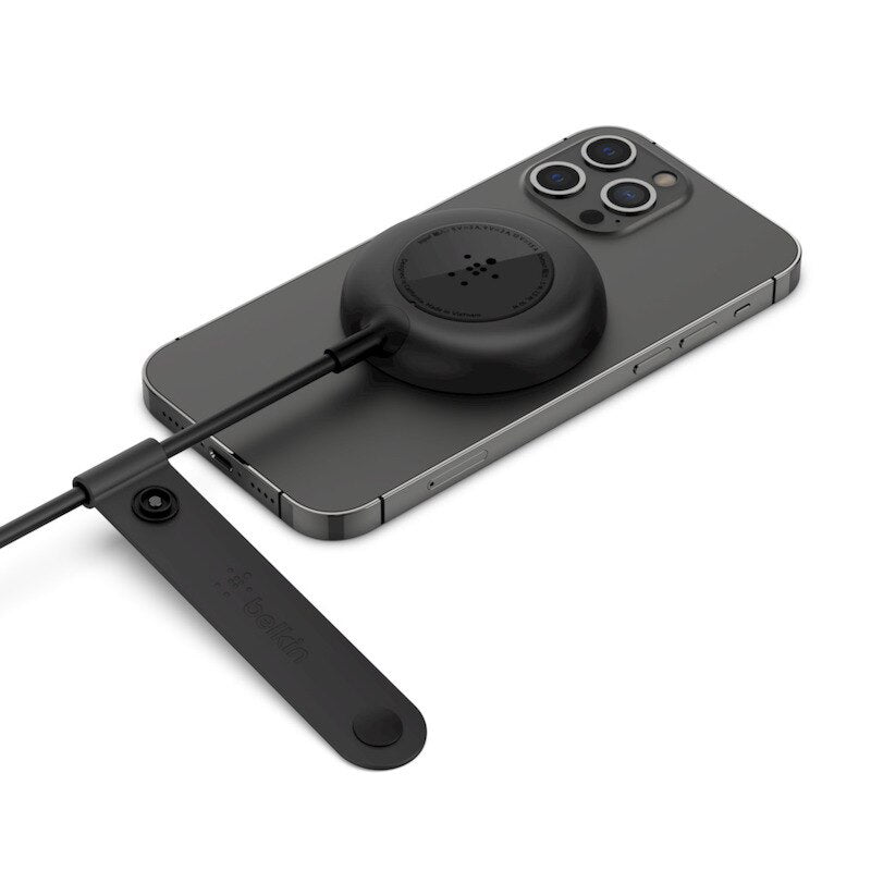 Belkin Magnetic Base Compatible with MagSafe for iPhone 12/13/14 & AirPods Wireless Charging Case - 7.5W Fast Charging, Black | Perfect for Home, Office & Travel Use