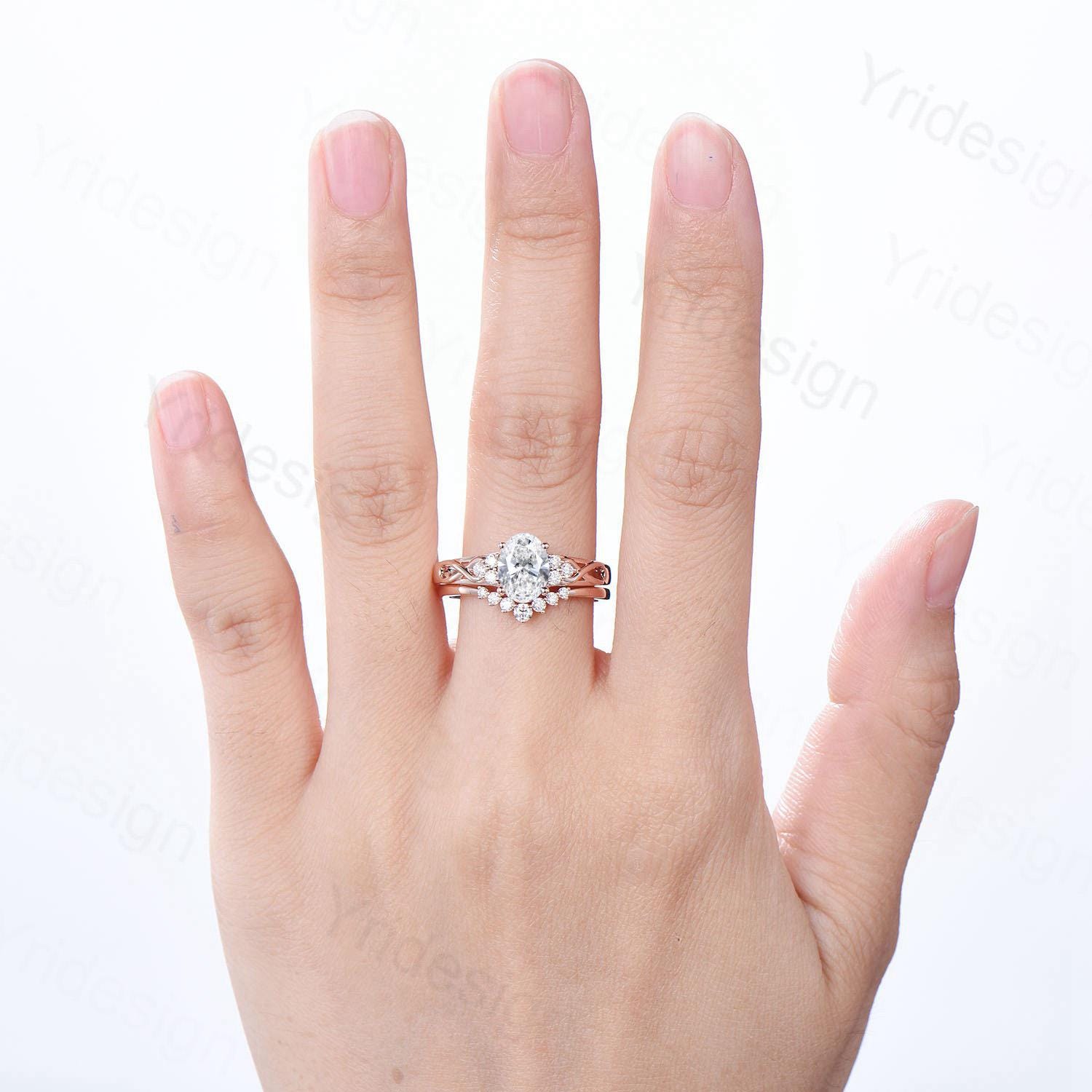 IGI Certified Celtic Knot Oval Cut Lab Grown Diamond Engagement Ring Set - Unique Handmade Wedding & Anniversary Gift for Women - Perfect for Proposals, Bridal Jewelry & Romantic Occasions