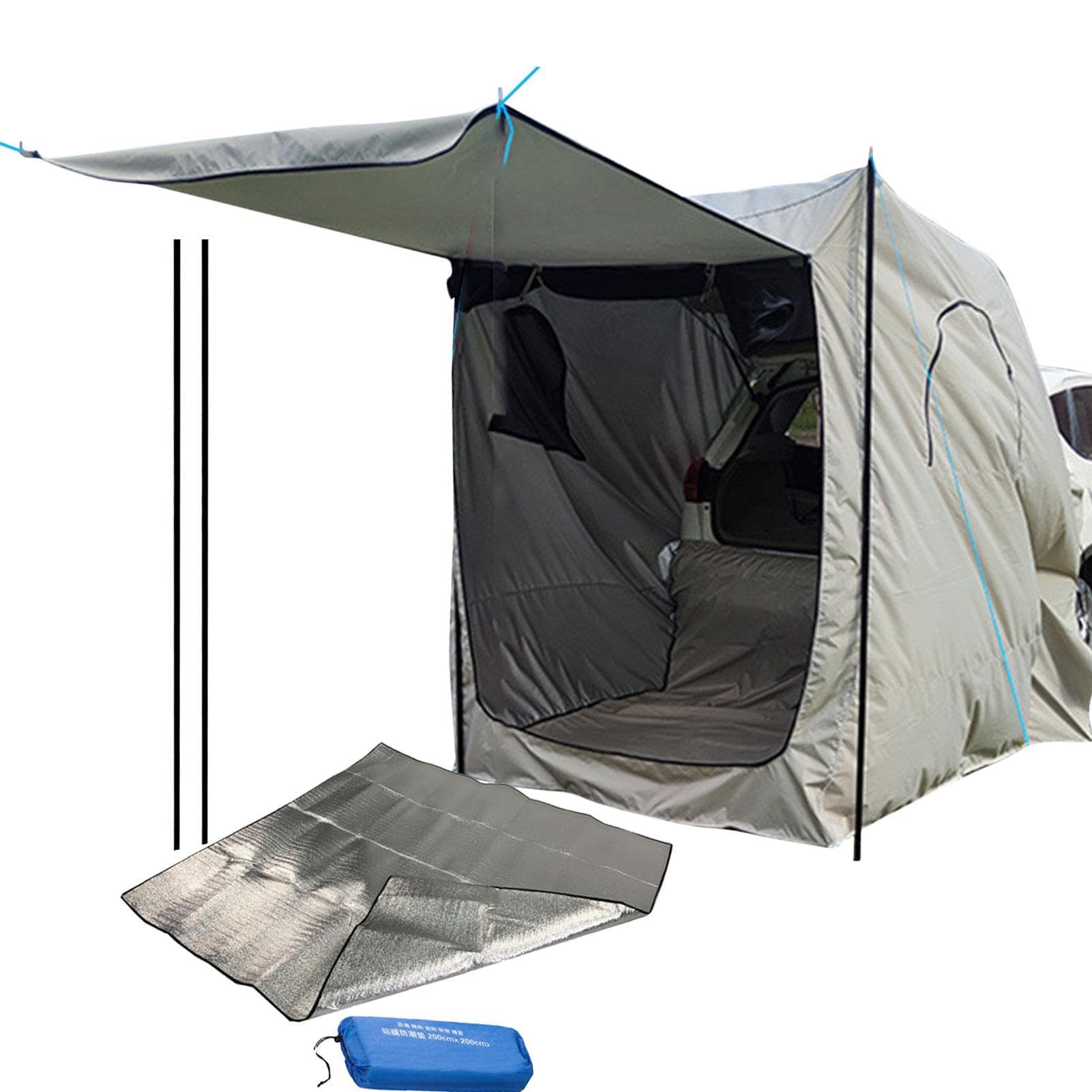 SUV Camping Tent - Waterproof Oxford Fabric Car Rear Tent with Floor Mat | Large Capacity Hatchback Vehicle Tent for Outdoor Adventures | Perfect for Road Trips, Tailgating & Family Camping