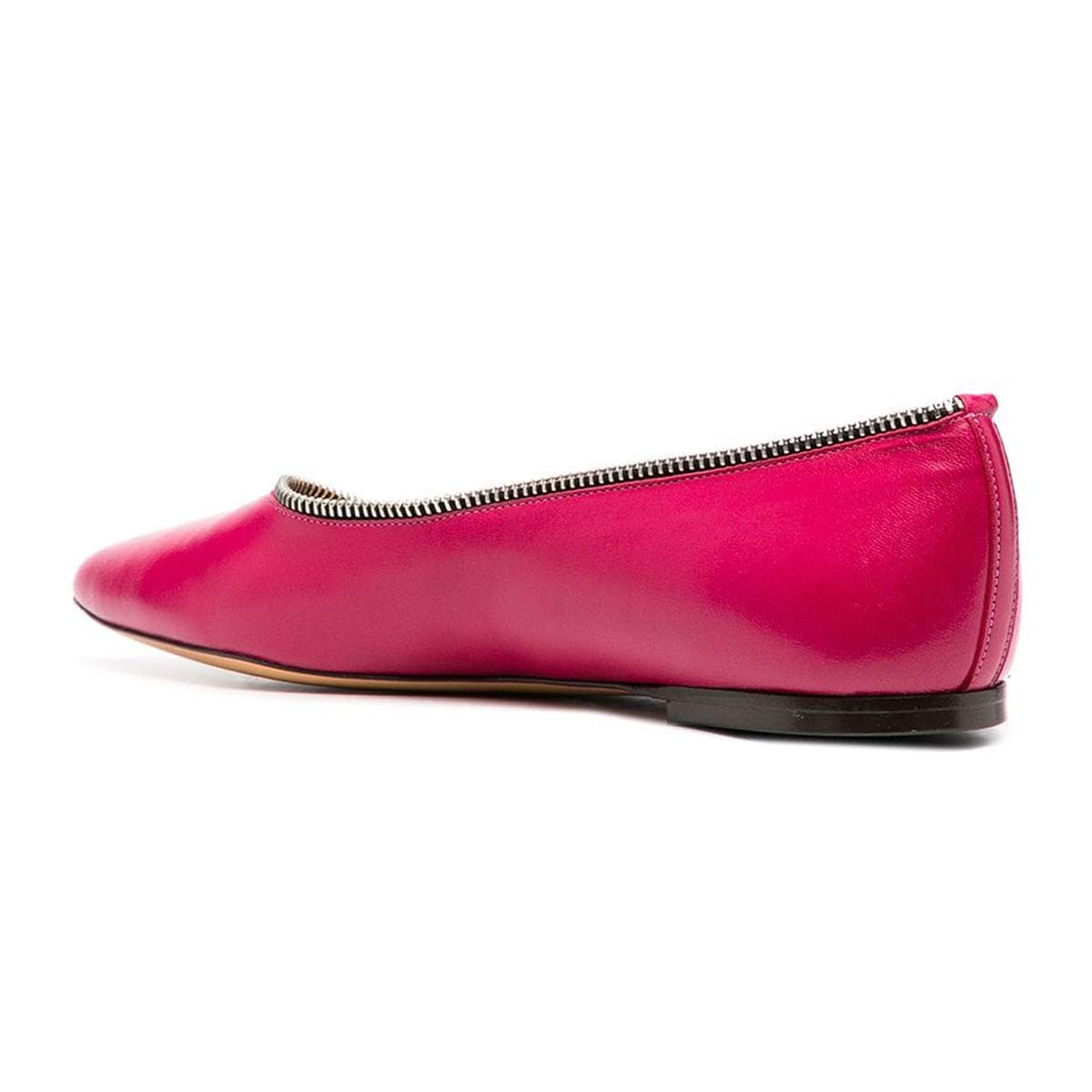 XYD Women's Comfortable Pointed Toe Ballet Flats - Slip On Loafers with Zipper Decoration for Office, Date & Casual Wear - Perfect for Work, Parties and Everyday Outfits
