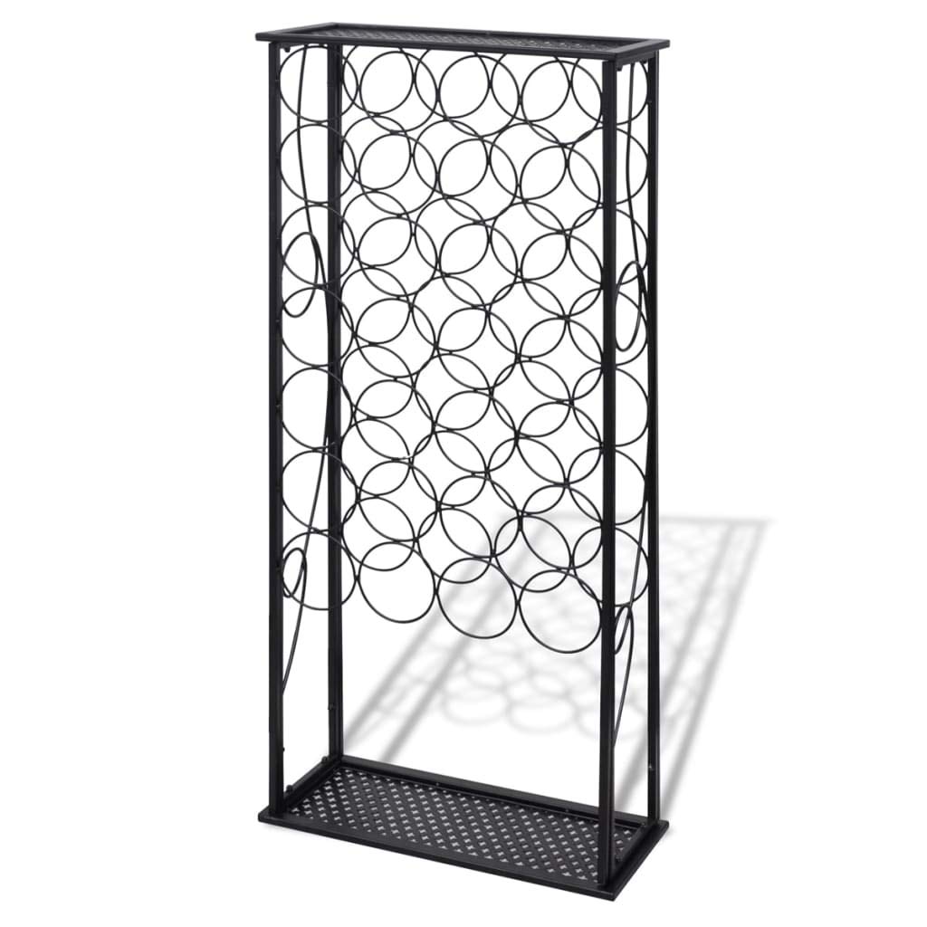 FAMIROSA 28 Bottle Metal Wine Rack - Sturdy Wall Mounted Wine Storage Organizer for Kitchen, Dining Room, Bar & Cellar - Perfect for Wine Collection & Display
