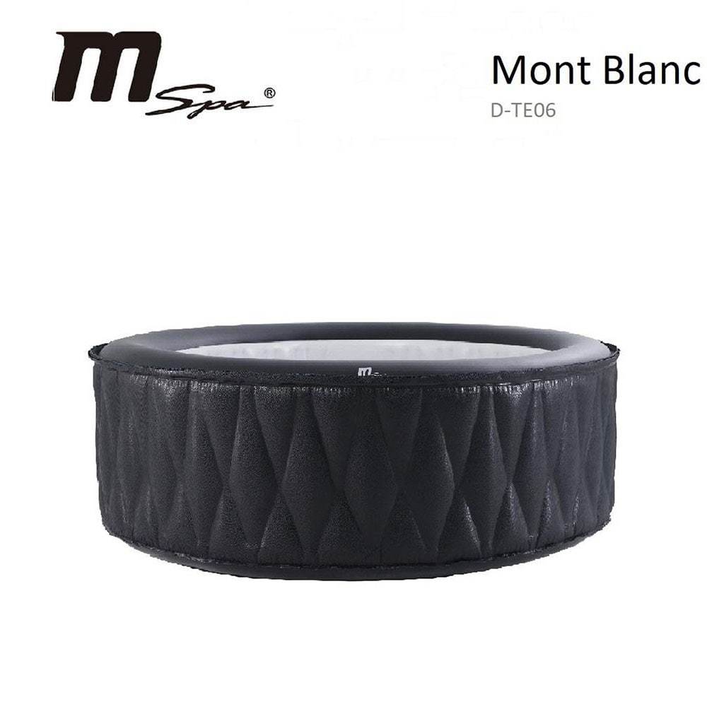 MSpa Mont Blanc 4-Person Inflatable Bubble Hot Tub with 120 Air Jets - Portable Outdoor Spa for Relaxation, Hydrotherapy & Backyard Parties (Model MB049)