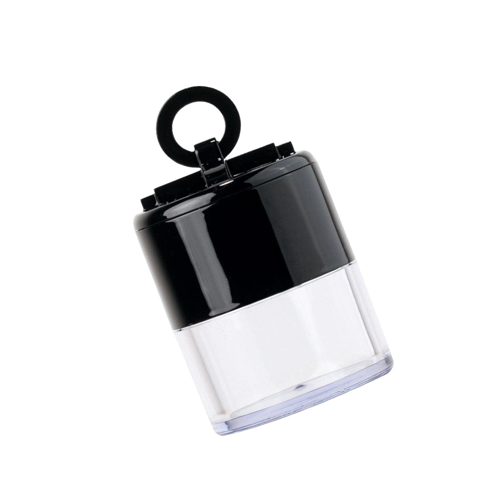 Oshhni Transparent Loose Powder Container with Mirror & Puff - 5G Reusable Makeup Jar | Portable Compact Powder Box for Home & Travel Touch-Ups