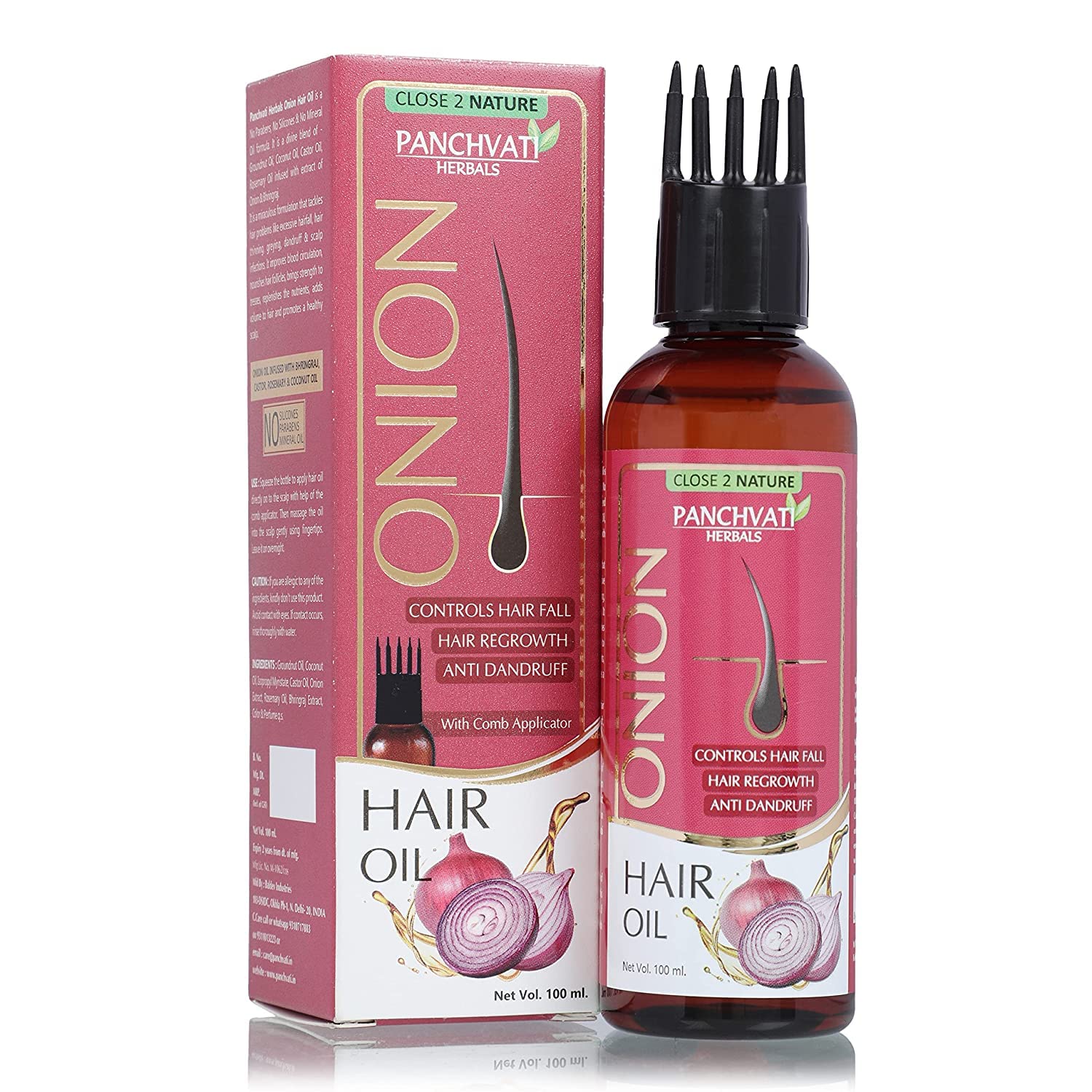 Panchvati Acne Cream 10gm & Onion Hair Oil 100ml - Natural Ayurvedic Skincare & Hair Growth Treatment for Acne, Pimples & Hair Fall - Perfect for Daily Face Care & Scalp Massage