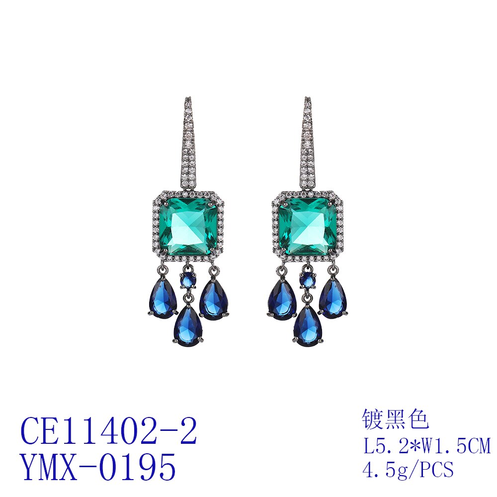 Cubic Zirconia CZ Dangle Earrings for Women - Elegant Crystal Drop Wedding Jewelry for Bride, Party & Birthday Gift - Perfect for Bridal Shower, Anniversary & Special Occasions CE11402