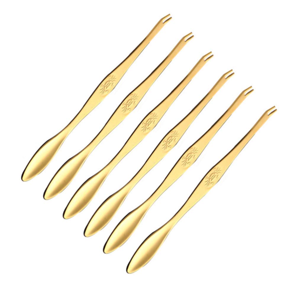 **Cabilock 6-Piece 304 Stainless Steel Lobster Picks & Seafood Forks Set – Crab, Shrimp, Nut, and Shellfish Tools – Perfect for Seafood Boils, Crab Legs, and Nut Cracking**