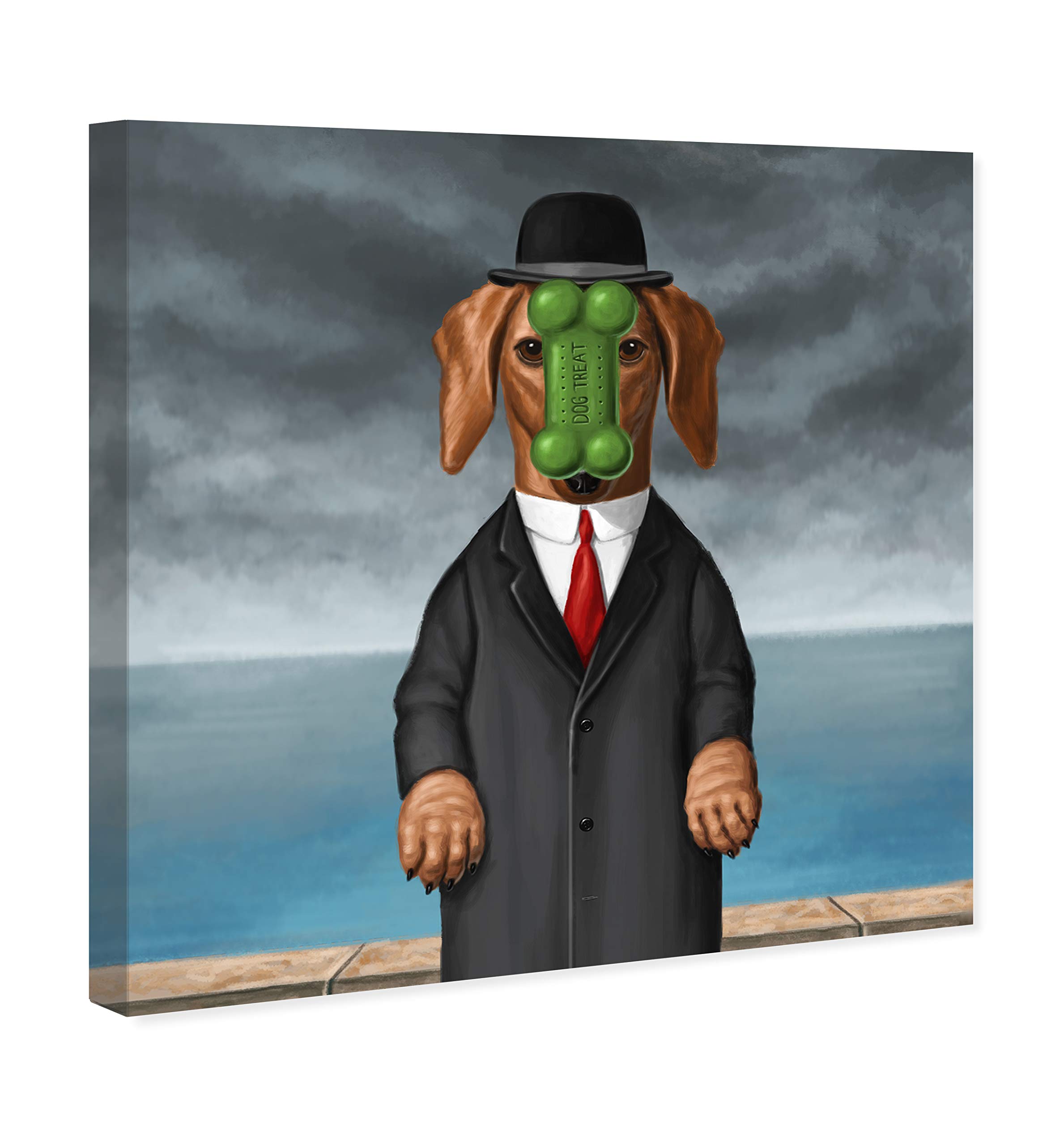 Oliver Gal Artist Co. 'Son of Dog Square' Animal Wall Art Canvas Print - 30x30 Inches, Black & Green Home Decor - Perfect for Living Room, Bedroom & Office Wall Decor