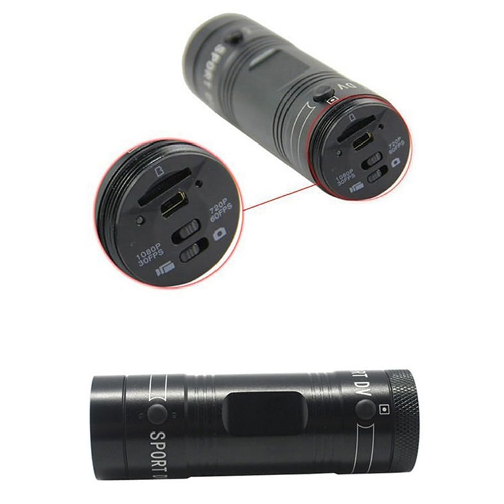 Suoumwa F9 Mini Sports Camera 1080P HD 200W Waterproof Action Camera for Motorcycle Helmet, Bicycle, Outdoor Riding - Easy to Install & Use for Adventure Sports, Vlogging & Extreme Activities