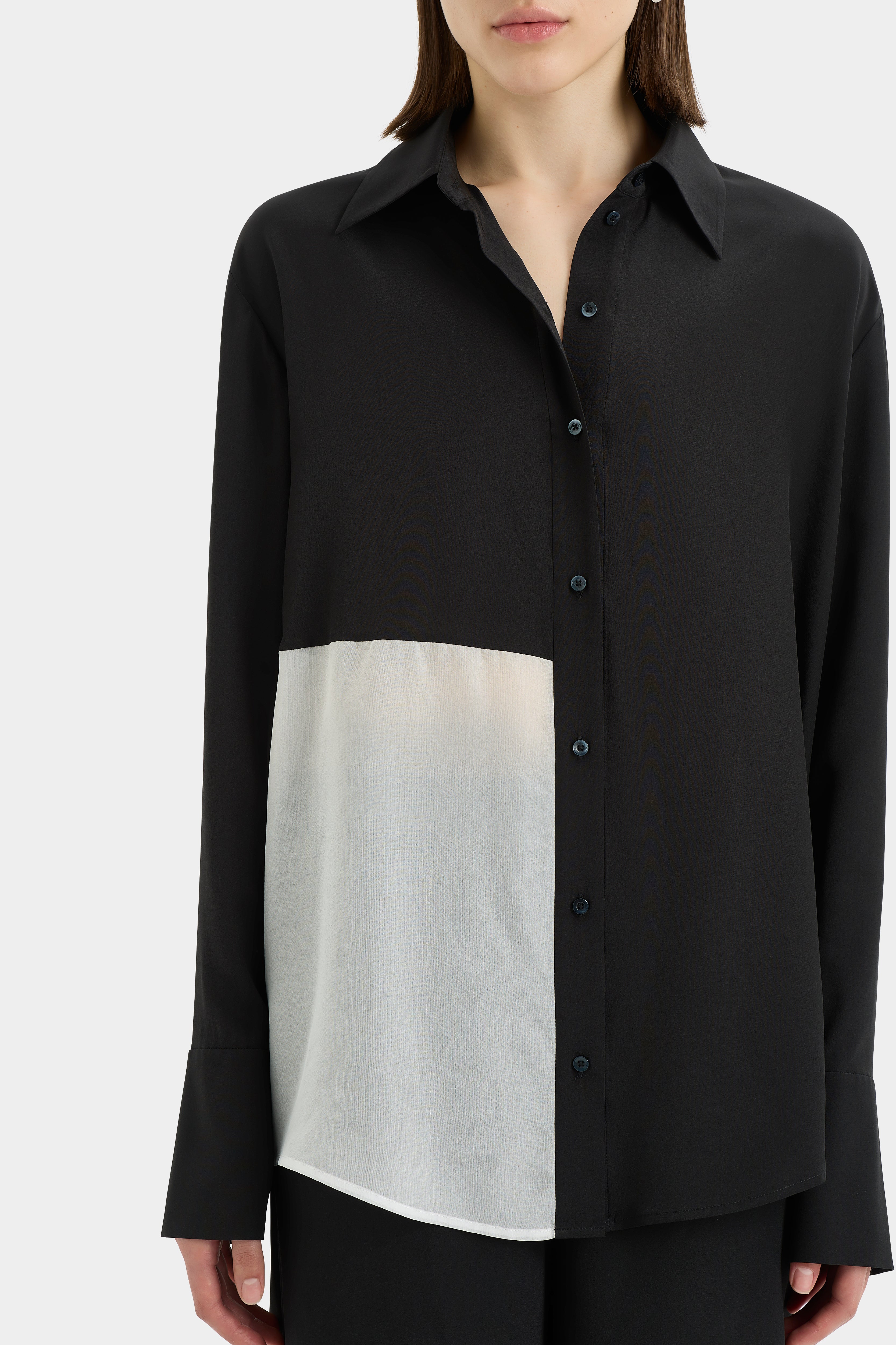 Adrienne Shirt Monochrome - Stylish Women's Casual Button-Down Top for Work & Everyday Wear