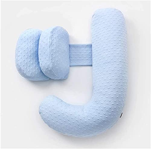 **J-Shaped Full Body Pregnancy Pillow for Sleeping - Maternity Support & Nursing Pillow with Washable Cover (Blue) - Comfortable Sleep Aid for Pregnant Women & New Moms**