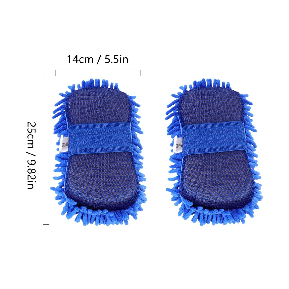 2-Pack Microfiber Car Wash Mitts - Ultra Soft Scratch-Free Sponge Gloves for Dust-Free Auto Cleaning - Perfect for Cars, Trucks & SUVs (Great for Hand Washing & Detailing)