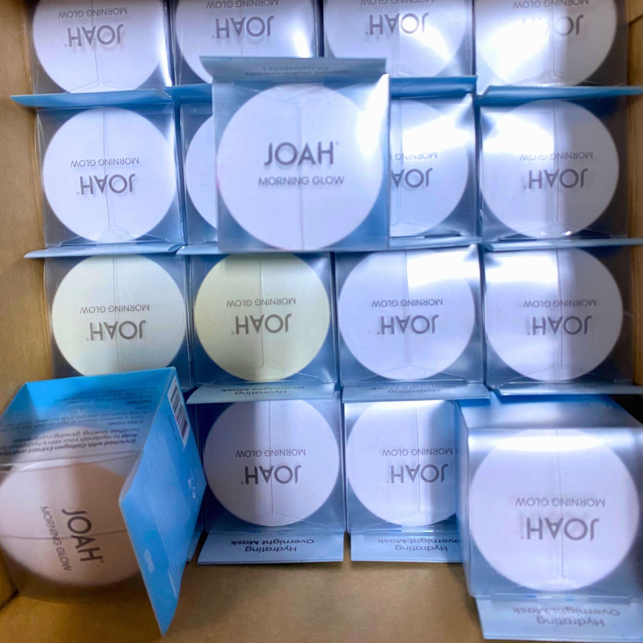 Joah Hydrating Overnight Face Mask with Hyaluronic Acid & Collagen Extract - 1.76oz (35 Pcs) - Deep Moisturizing for Morning Glow - Perfect for Dry Skin & Night Skincare Routine