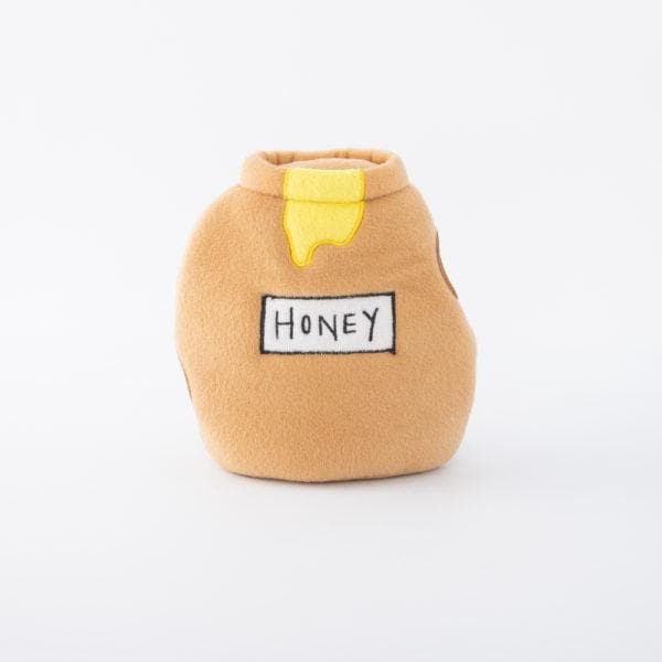 Zippy Burrow Honey Pot Dog Plush Toy - Cute Honey Bee Stuffed Animal for Small & Large Dogs - Perfect for Cuddling, Chewing & Playtime at Home or Outdoors