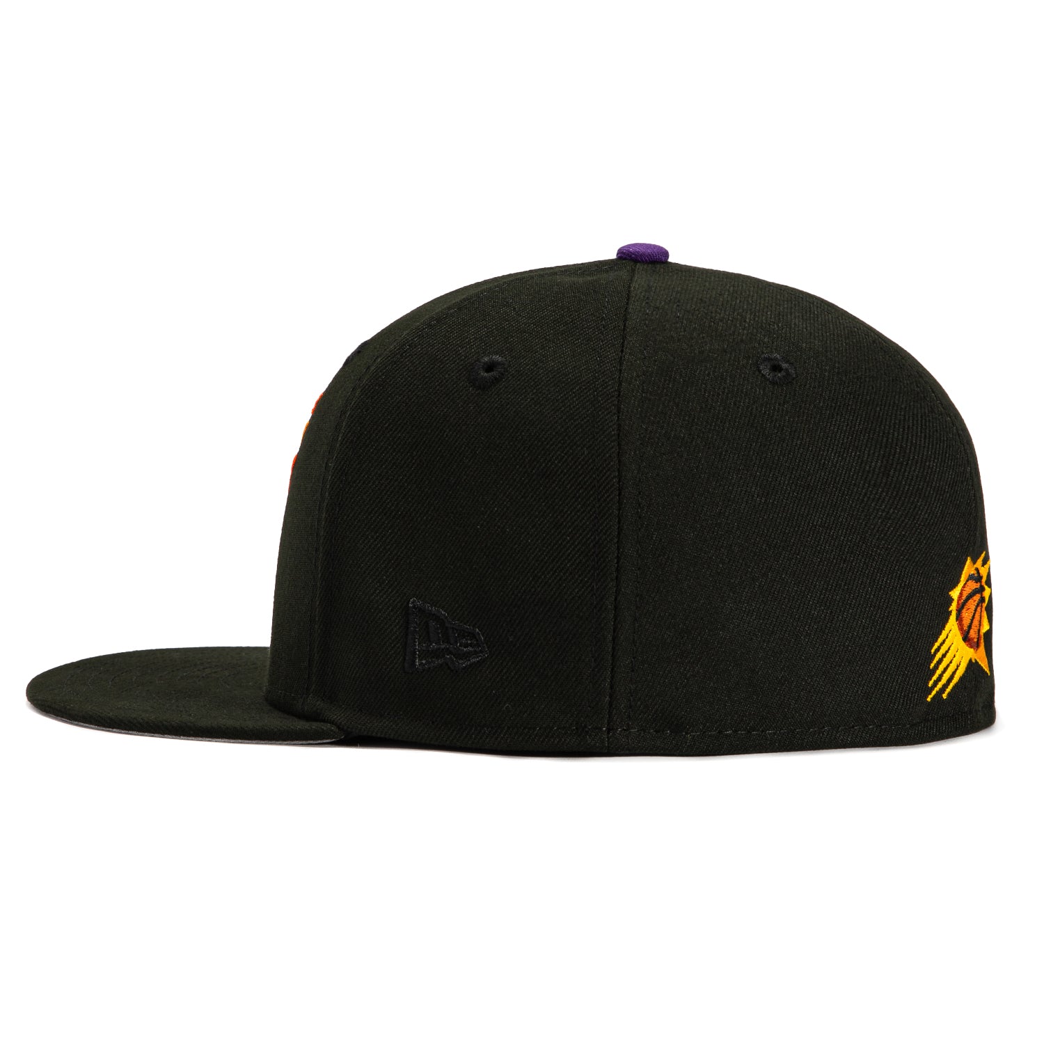 New Era 59Fifty Phoenix Suns NBA Snapback Hat with Triangle Logo - Black | Official Licensed Basketball Cap for Men & Women | Perfect for Games, Streetwear & Sun Protection