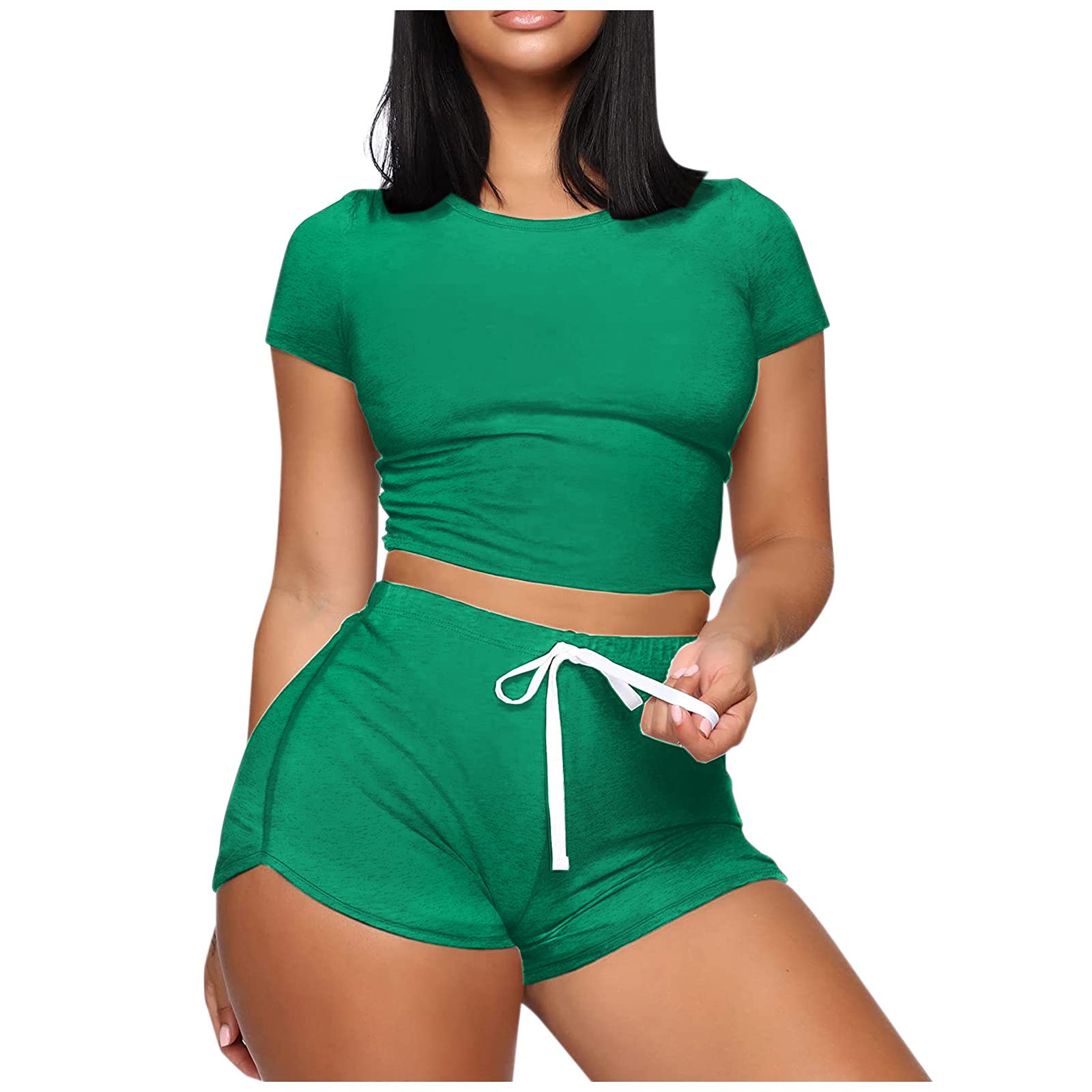 Sexy Women's Tracksuit Sets - Short Sleeve Summer Activewear Outfits for Running & Casual Wear | 2-Piece Matching Sets with Winter Trousers & Summer Shorts | Perfect for Gym, Jogging & Daily Fashion