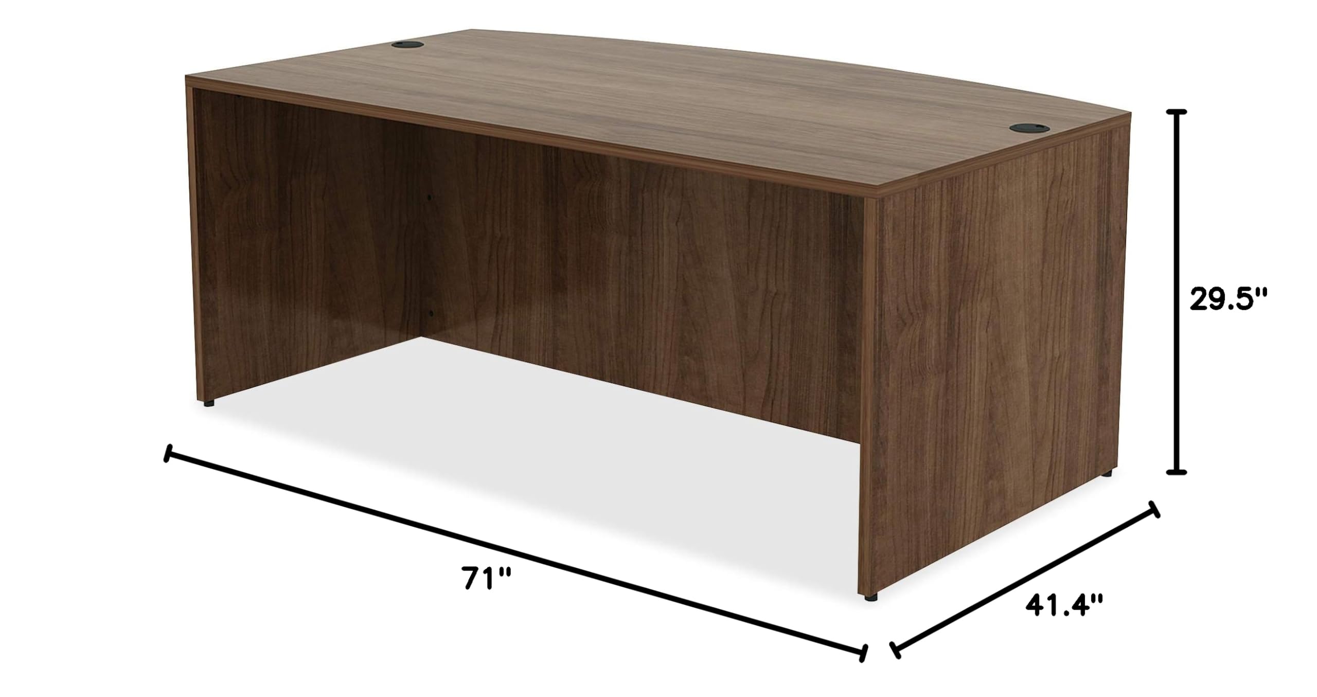Lorell Office Desk - Adjustable Height Computer Desk with Keyboard Tray, Ergonomic Home & Office Workstation for Study, Writing, and Remote Work