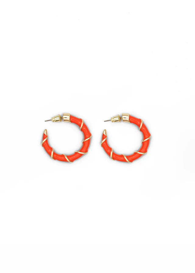 CITALI Burnt Orange Dangle Earrings for Women - Boho Chic Handmade Jewelry - Perfect for Parties, Weddings & Everyday Wear