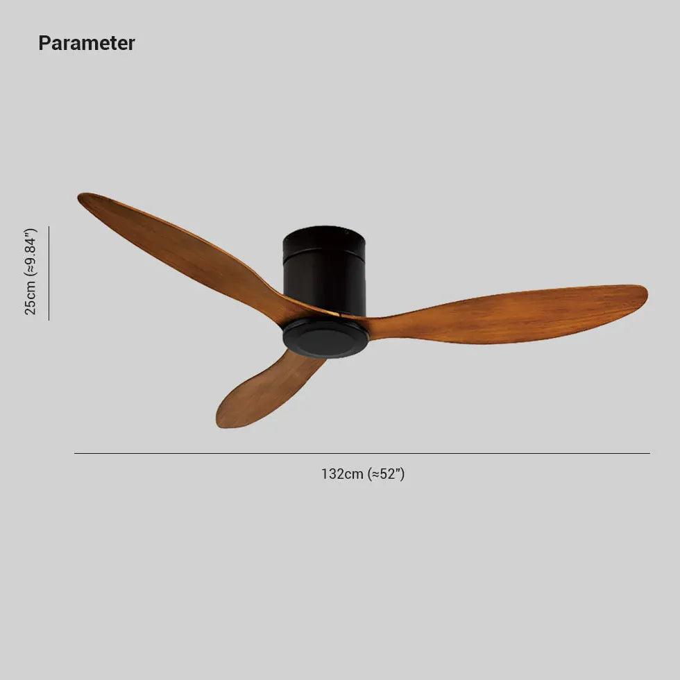 3-Blade Wood Grain Ceiling Fan with Light - Modern Farmhouse Style for Living Room, Bedroom, and Outdoor Spaces - Energy Efficient Cooling & Stylish Lighting Solution