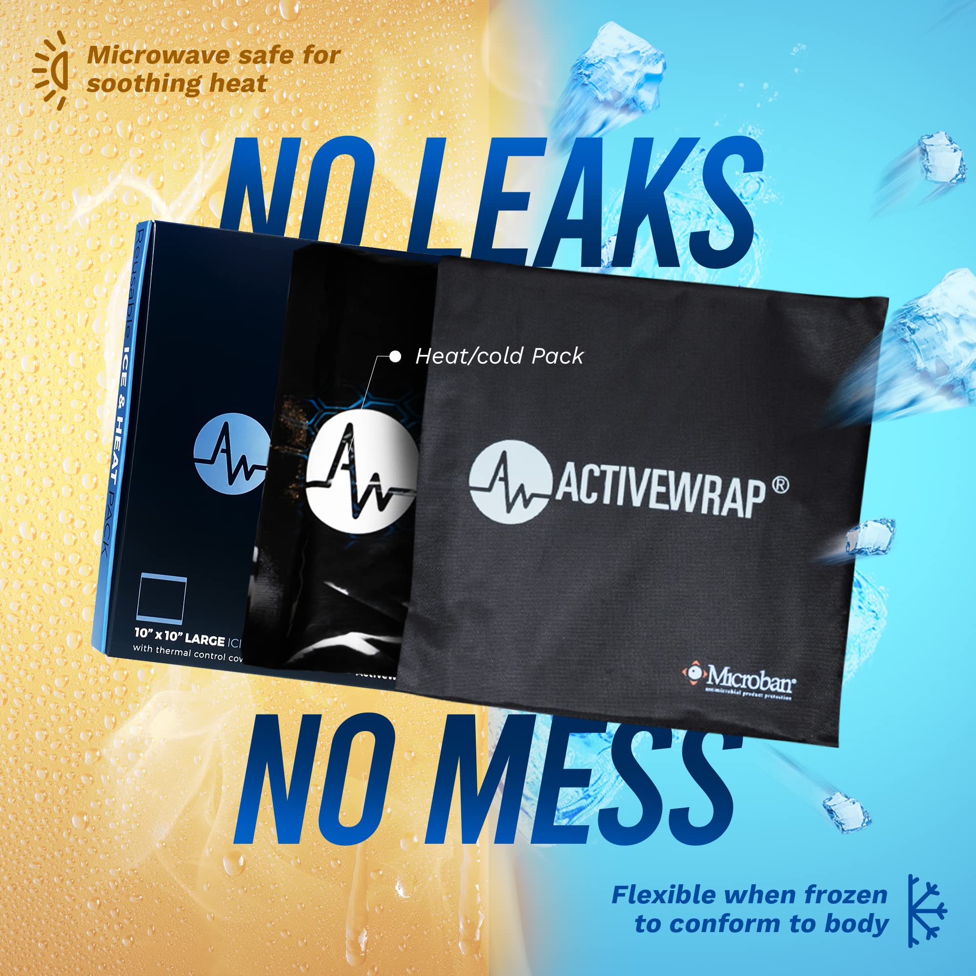 ActiveWrap Reusable Hot & Cold Therapy Hip and Knee Ice Pack Wrap - Small/Medium for Pain Relief, ACL Injuries, Post-Surgery Recovery - Perfect for Athletes, Arthritis Sufferers & Physical Therapy
