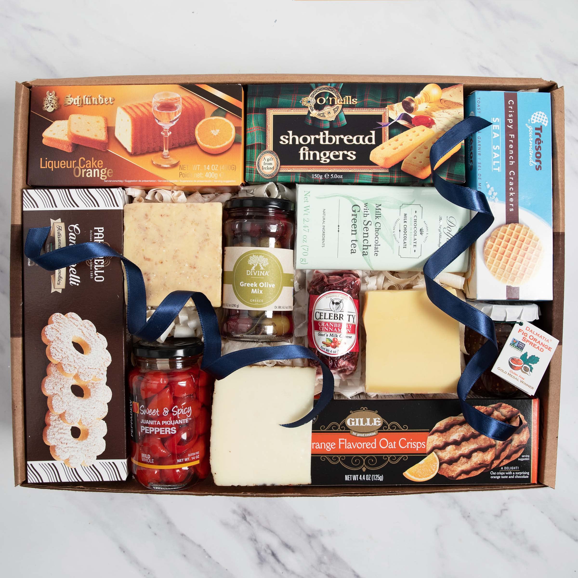Premium International Gourmet Gift Box - Artisan Delicacies from England, Spain, Switzerland, USA, France, Italy, Greece & New Zealand | Perfect for Corporate Gifts, Holiday Presents & Luxury Food Baskets