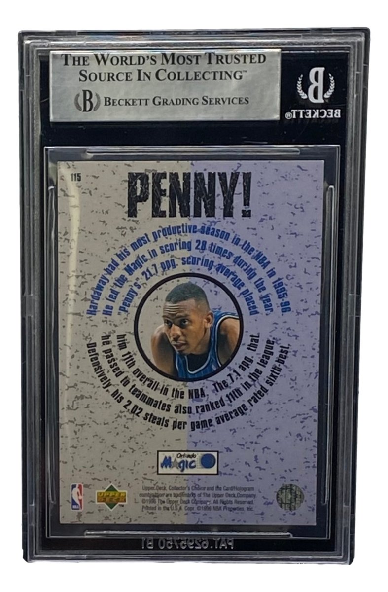 Penny Hardaway Autographed Orlando Magic 1996-97 Collector's Choice #115 BAS Graded Card - Perfect for NBA Memorabilia Collections & Sports Fan Gifts