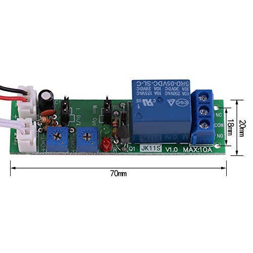 YWBL-WH Adjustable Cycle Timer Delay Relay Module - DC 5V 12V 24V On/Off Switch for Machine Repetitive Testing | Industrial Automation & Equipment Control | Perfect for CNC Machines, Conveyor Belts, and Laboratory Equipment