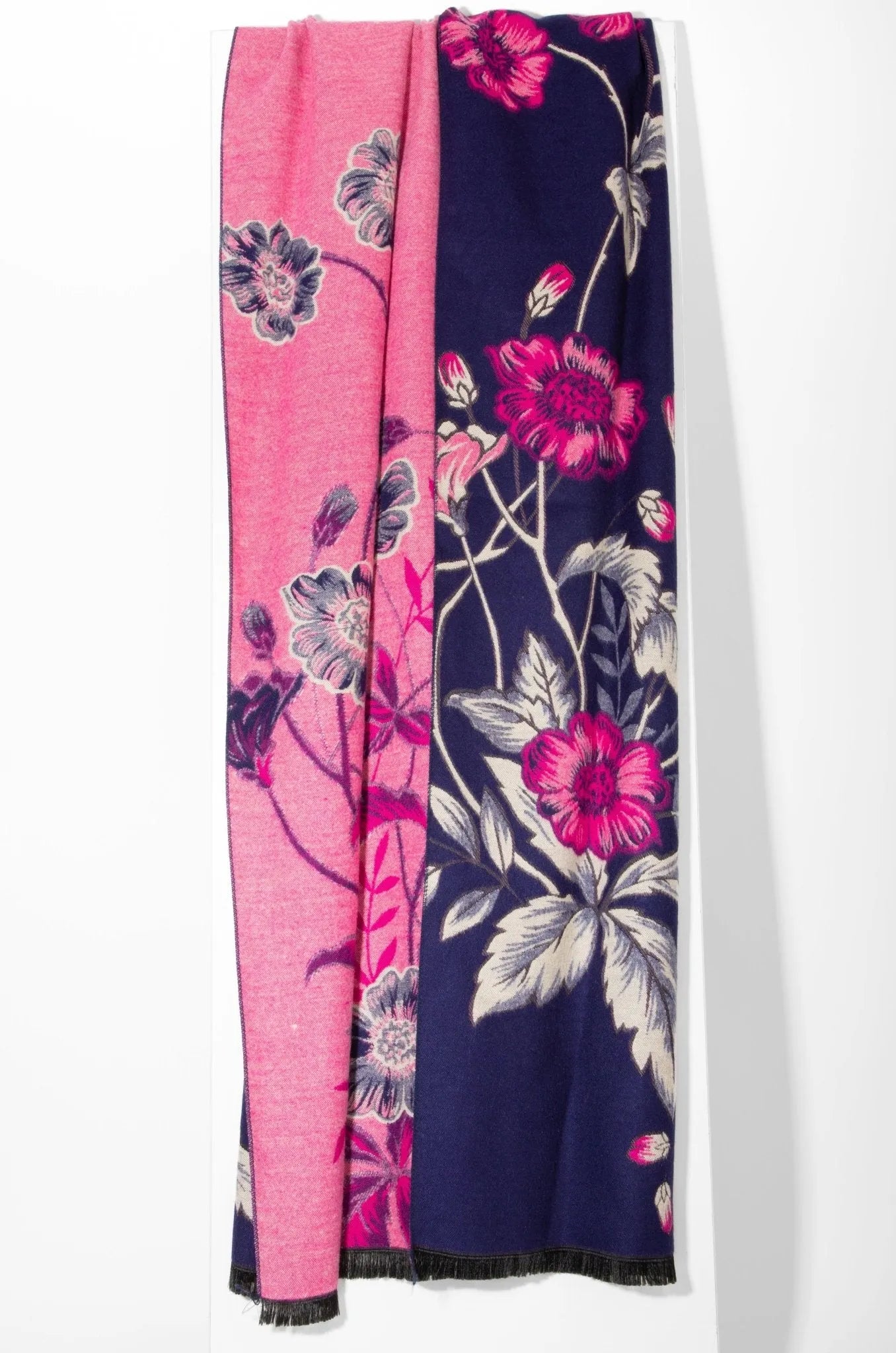 Floral Reversible Scarf for Women - Lightweight Fashion Shawl Wrap for Fall & Winter - Perfect for Office, Travel and Special Occasions