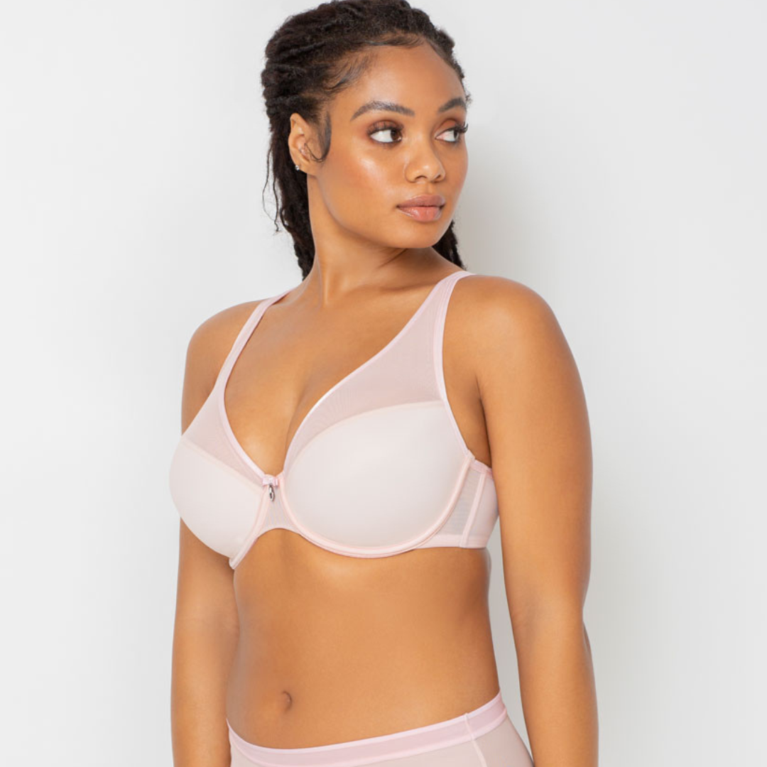 Sheer Mesh Plunge Molded Bra - Sexy Comfort for Everyday Wear & Special Occasions | Perfect Under Low-Cut Tops & Evening Dresses