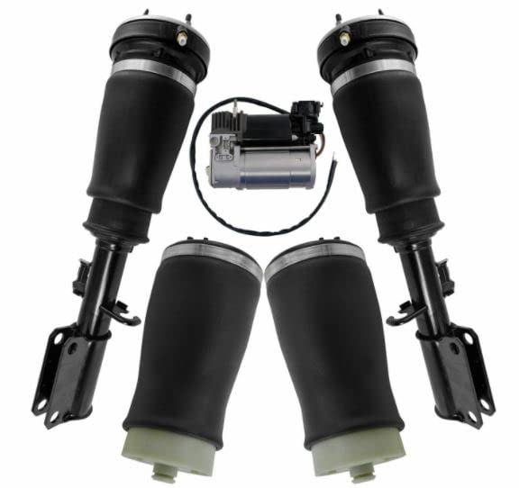 5 Piece Air Suspension Kit - Front & Rear Air Springs with Compressor - Compatible with BMW X5 Sport - Perfect for Smooth Rides & Enhanced Vehicle Performance