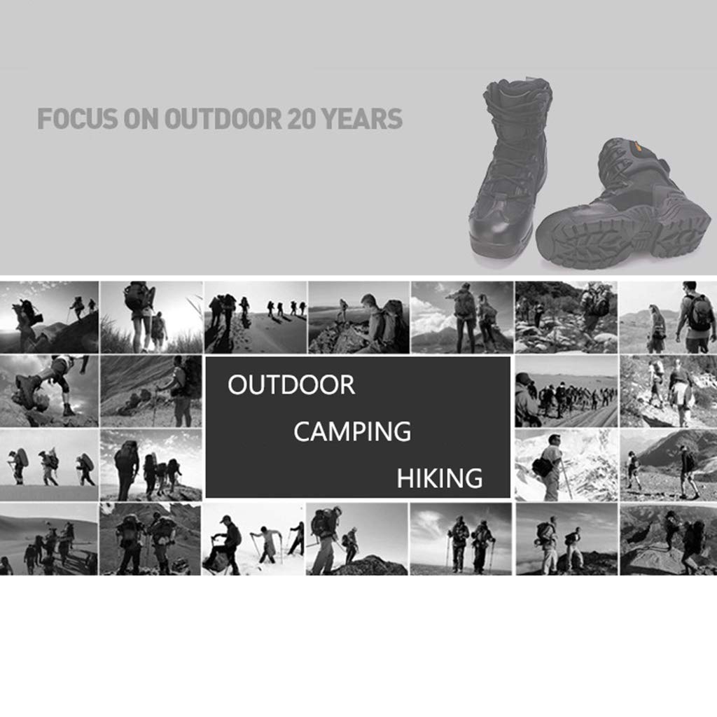 Men's Tactical Boots - Military Combat Boots for Hiking, Camping & Outdoor Activities | Desert Shock Absorption Boots | Black Size 44/UK 9.5/US 10 | Perfect for Army Training, Hunting & Adventure Sports