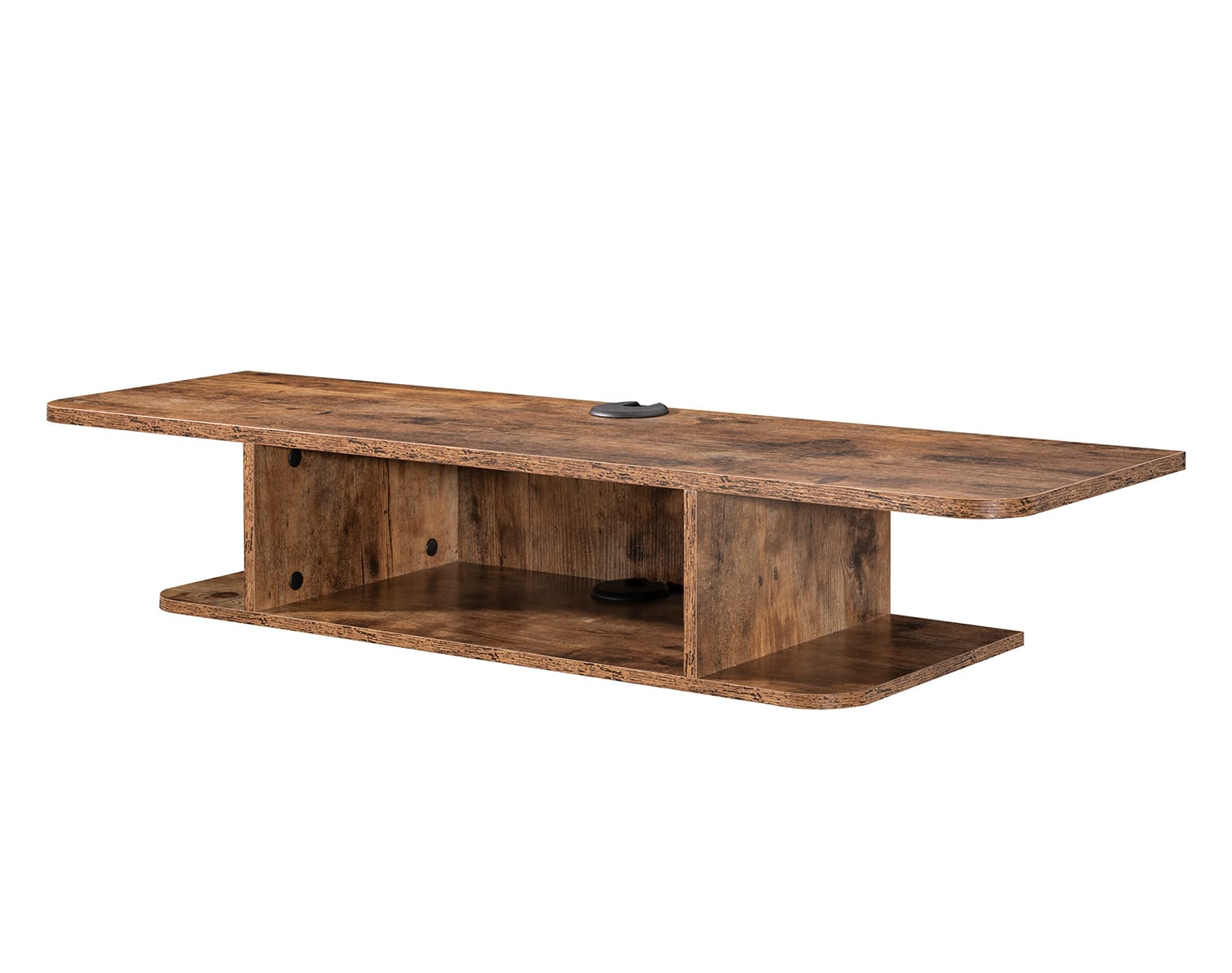 55 Inch Floating TV Stand Wall Mounted Entertainment Center - Modern Wood Storage Cabinet Media Console for Living Room, Perfect for TVs, Cable Box & Components - Brown