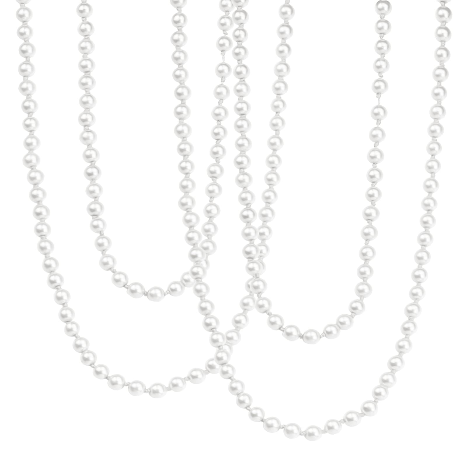 2 Pcs Elegant Pearl Necklace Set - Long Stylish Beaded Chain for Women's Fashion, Clothing & Jewelry Accessories - Perfect for Parties, Weddings & Everyday Wear