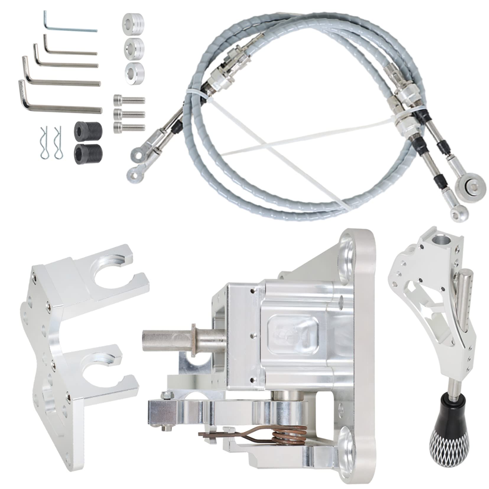 High-Quality RSX Shifter Cables Assembly & Transmission Bracket Replacement for K20 K24 RSX K-Swap - Compatible with Honda Civic EG EK EF K-Series - Perfect for Performance Upgrades & Transmission Repairs